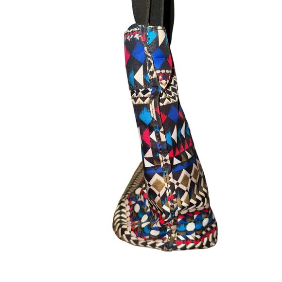 Kipling Jeremiah Tote Shoulder Bag Multicolor Aztec Geometric Print Zip Closure - Picture 4 of 10